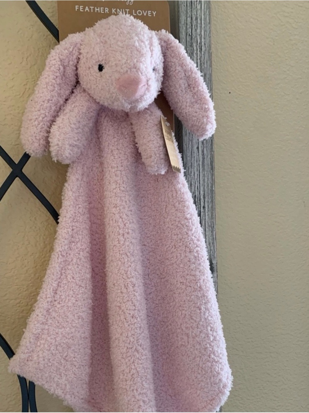 Baby Essentials Blush Pink Plush Bunny Lovey